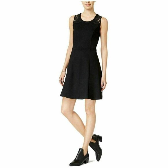 Maison Jules Dresses & Skirts - Maison Jules  Lace-Inset Fit Flare Dress XXL